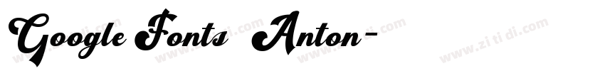 Google Fonts   Anton字体转换